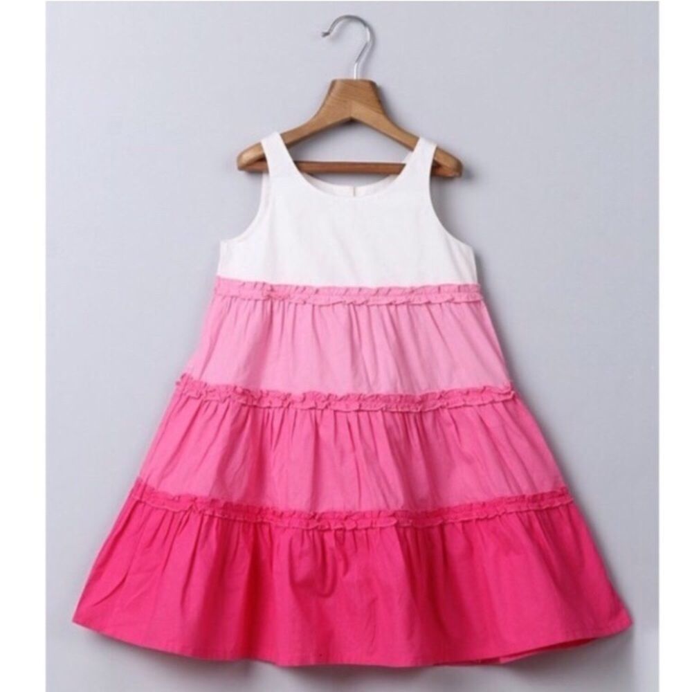 Pink Ombre Tiered Dress